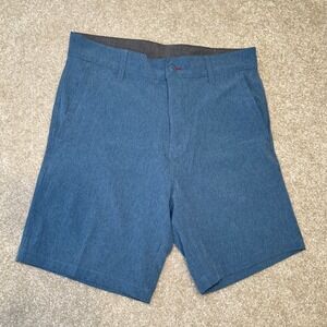 Burnside Men Blue Heathered Golf Shorts Size 32‎ Performance Stretch Casual
